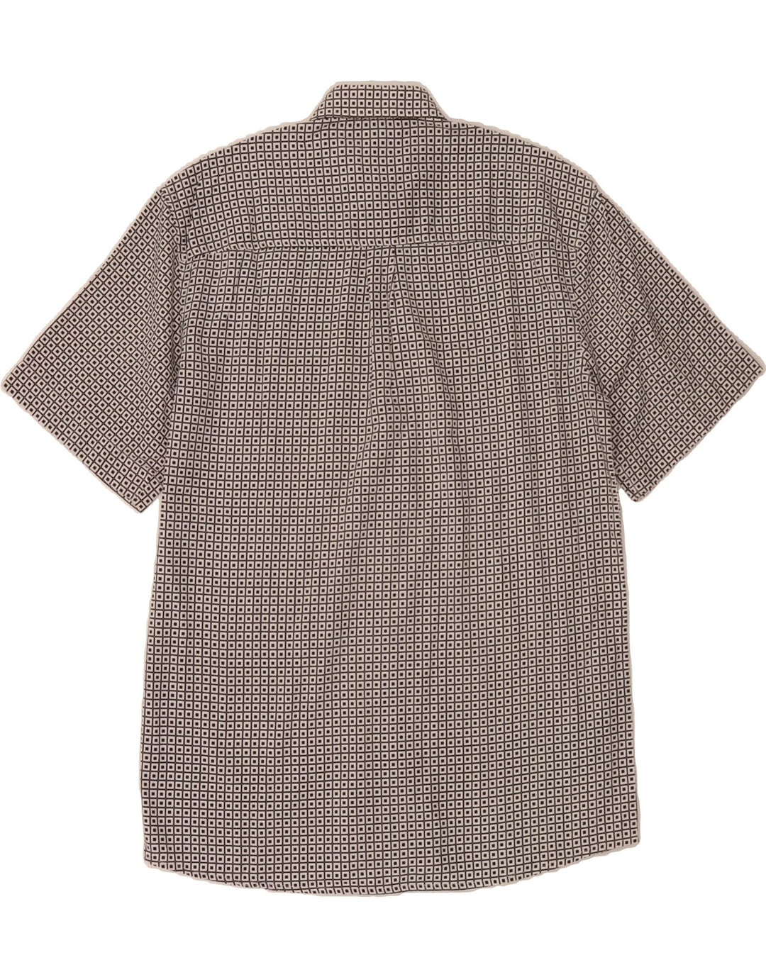 JUPITER Mens Short Sleeve Shirt Size 39 Medium Black Geometric Cotton Vintage Jupiter and Second-Hand Jupiter from Messina Hembry 