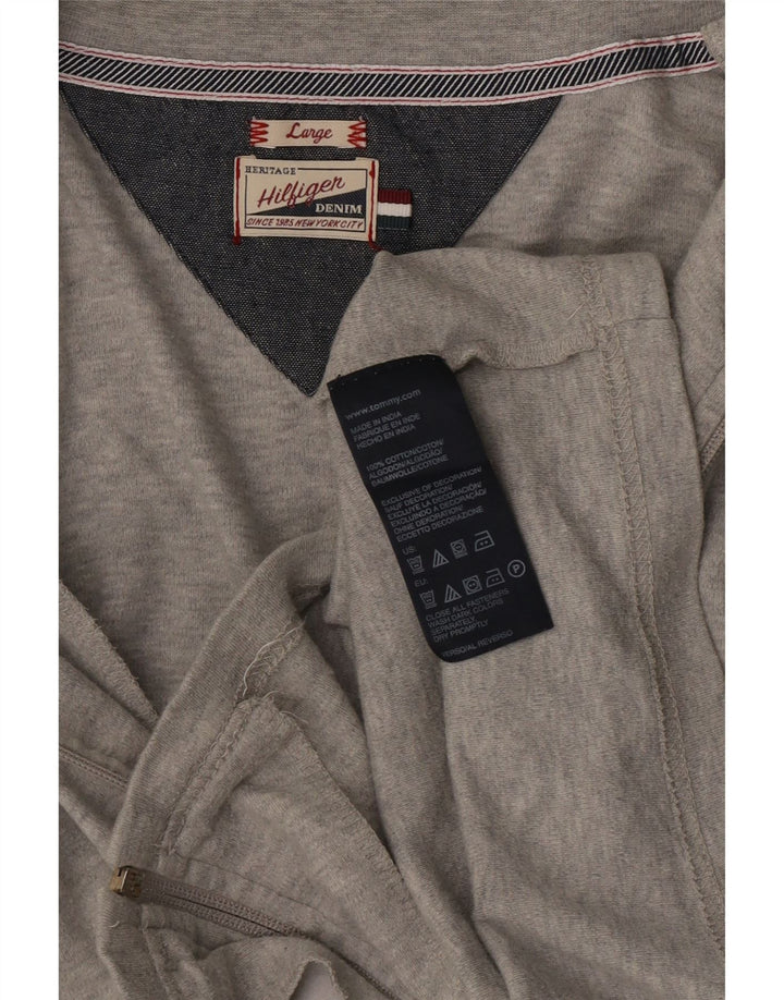 Мужской спортивный костюм Tommy Hilfiger, большая серая хлопковая куртка