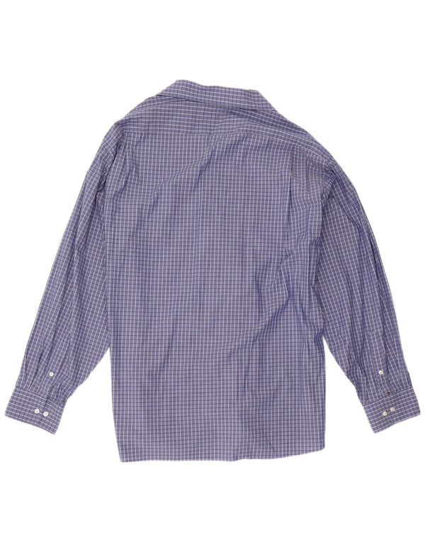 Tommy Hilfiger Mens Regular Fit Shirt 2XL Blue Check Cotton