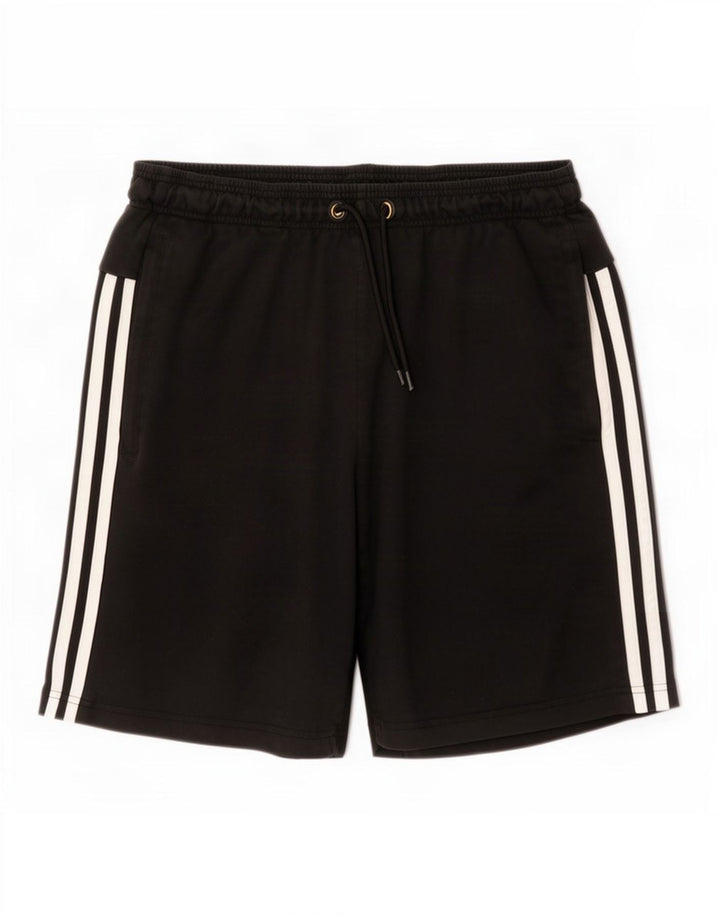 Женские спортивные шорты Adidas UK 12, средние черные хлопковые