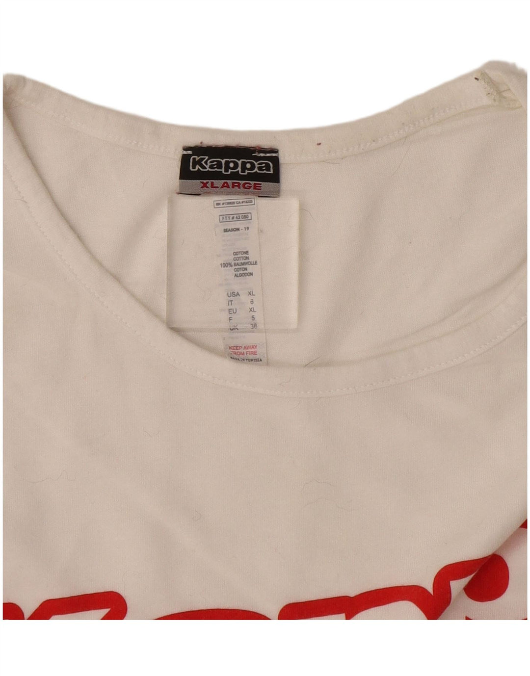 Мужская футболка с рисунком Kappa Top XL, белый хлопок