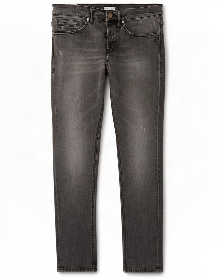 Dondup Womens Distressed Slim Jeans W33 L30 Grey Cotton
