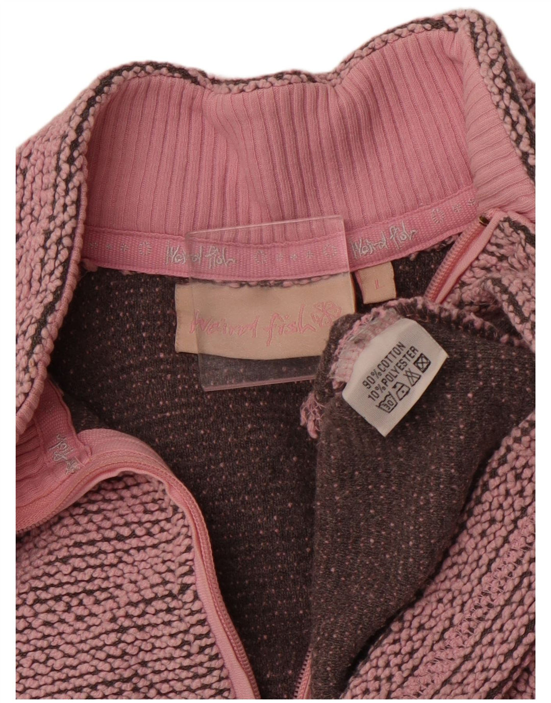 Женский свитер WEIRD FISH с воротником на молнии, большой хлопковый джемпер, Великобритания, 16 шт.