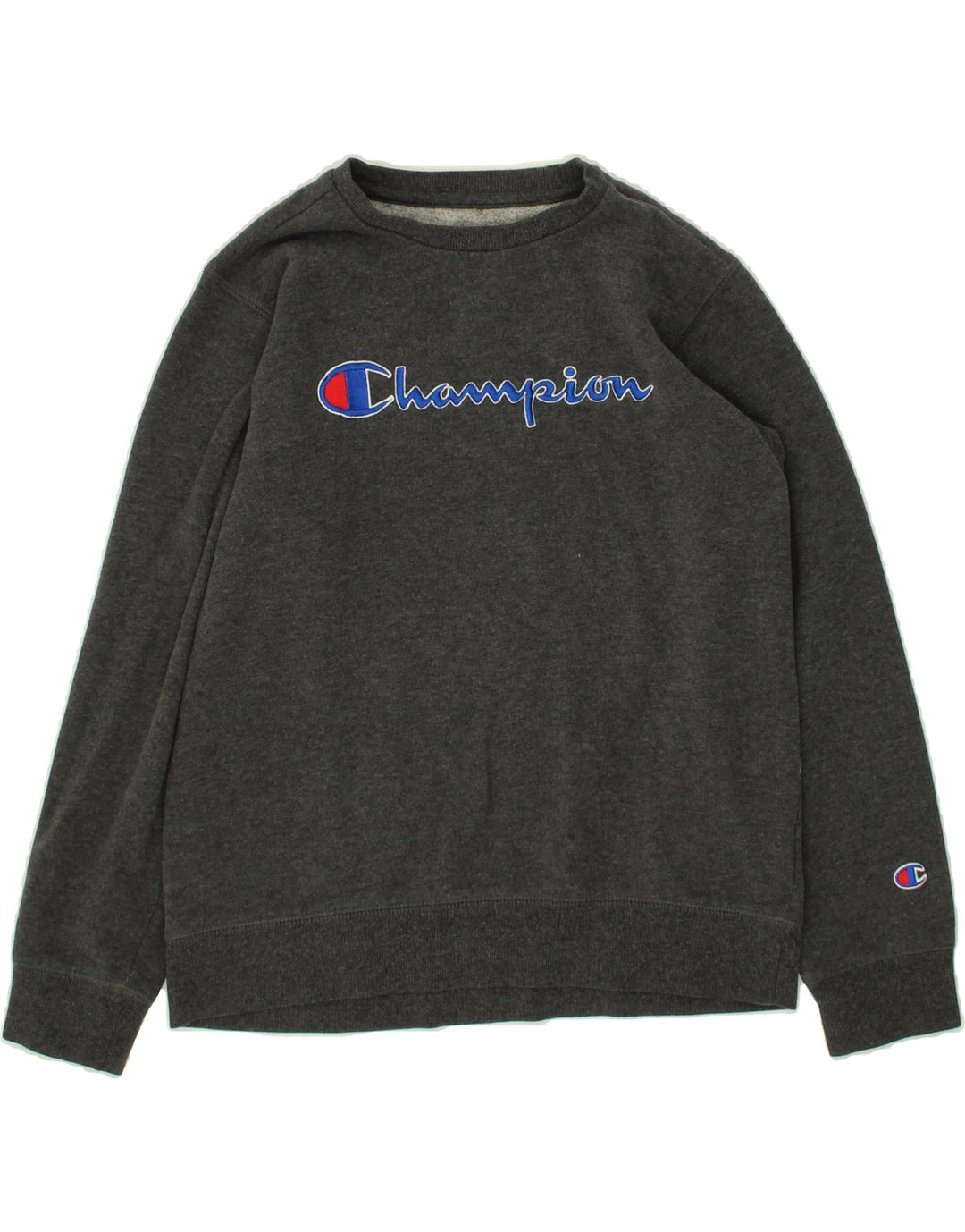 CHAMPION Boys Graphic Sweatshirt Jumper 15-16 Years Large  Grey Cotton Vintage Champion and Second-Hand Champion from Messina Hembry 