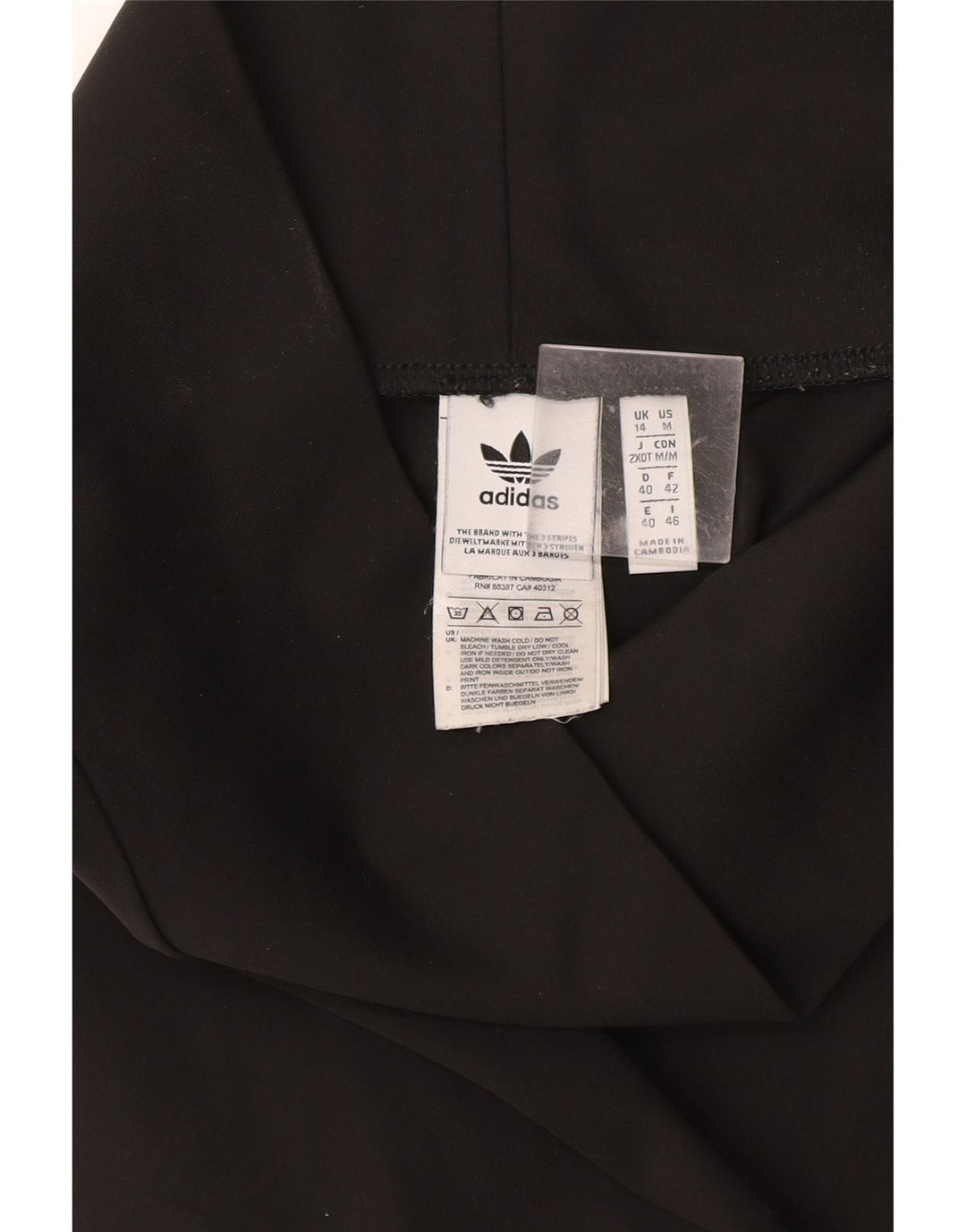 Женские леггинсы Adidas с рисунком UK 14, большие черные полиэстер