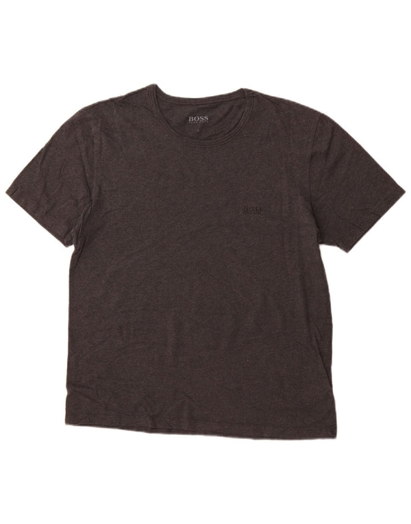 HUGO BOSS Womens T-Shirt Top UK 16 Large Grey Cotton