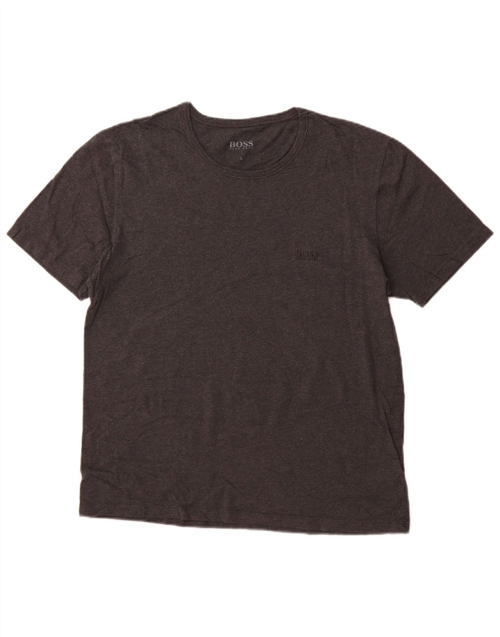 Женская футболка HUGO BOSS Top UK 16, большой серый хлопок