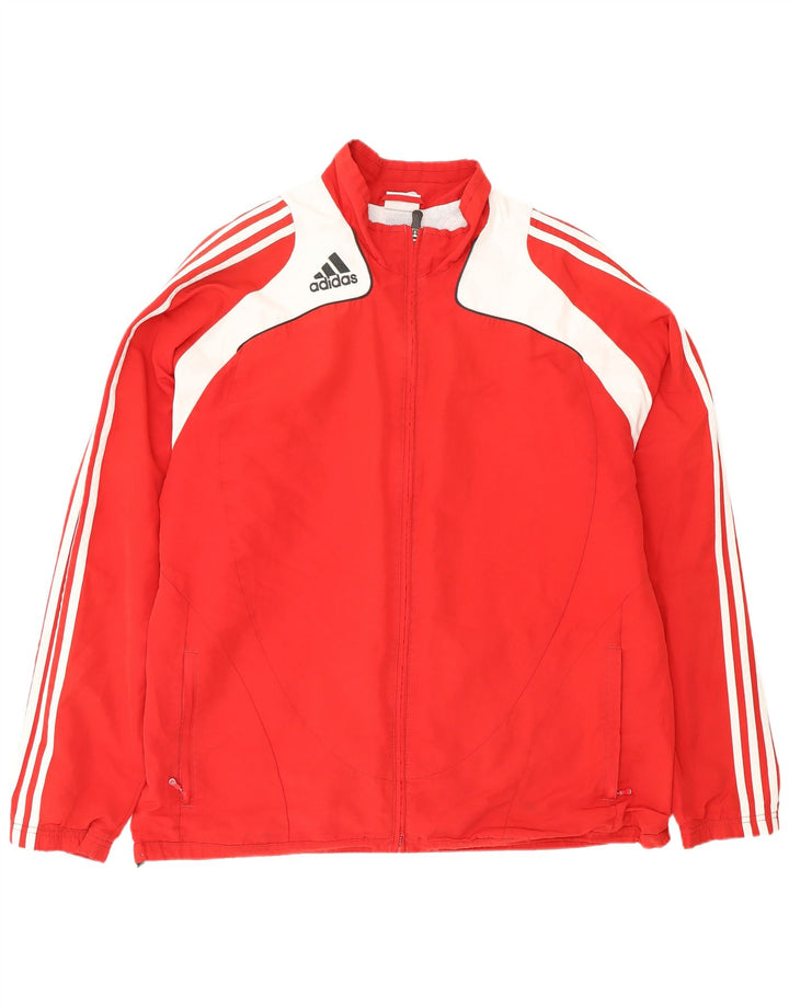 Мужская дождевик ADIDAS UK 48/50 XL Красный полиэстер с цветными блоками