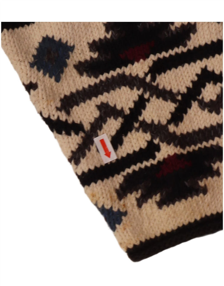 Винтажный женский свитер-кардиган с графическим рисунком, Великобритания, 10 маленьких разноцветных богемных цветов