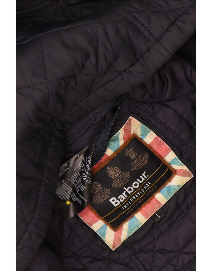 Мужская стеганая куртка Barbour UK 40, большая темно-синяя, полиамид