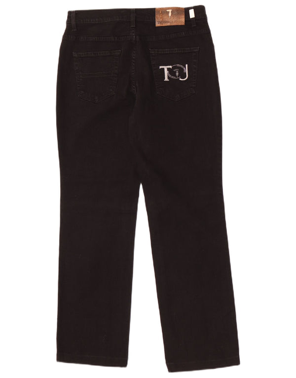 Мужские прямые джинсы Trussardi, размер 30 W30 L29, черные, хлопок