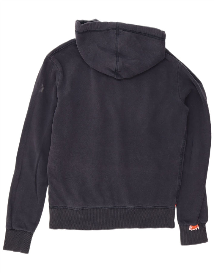 Мужской джемпер с капюшоном Superdry, темно-синий, хлопковый, с рисунком