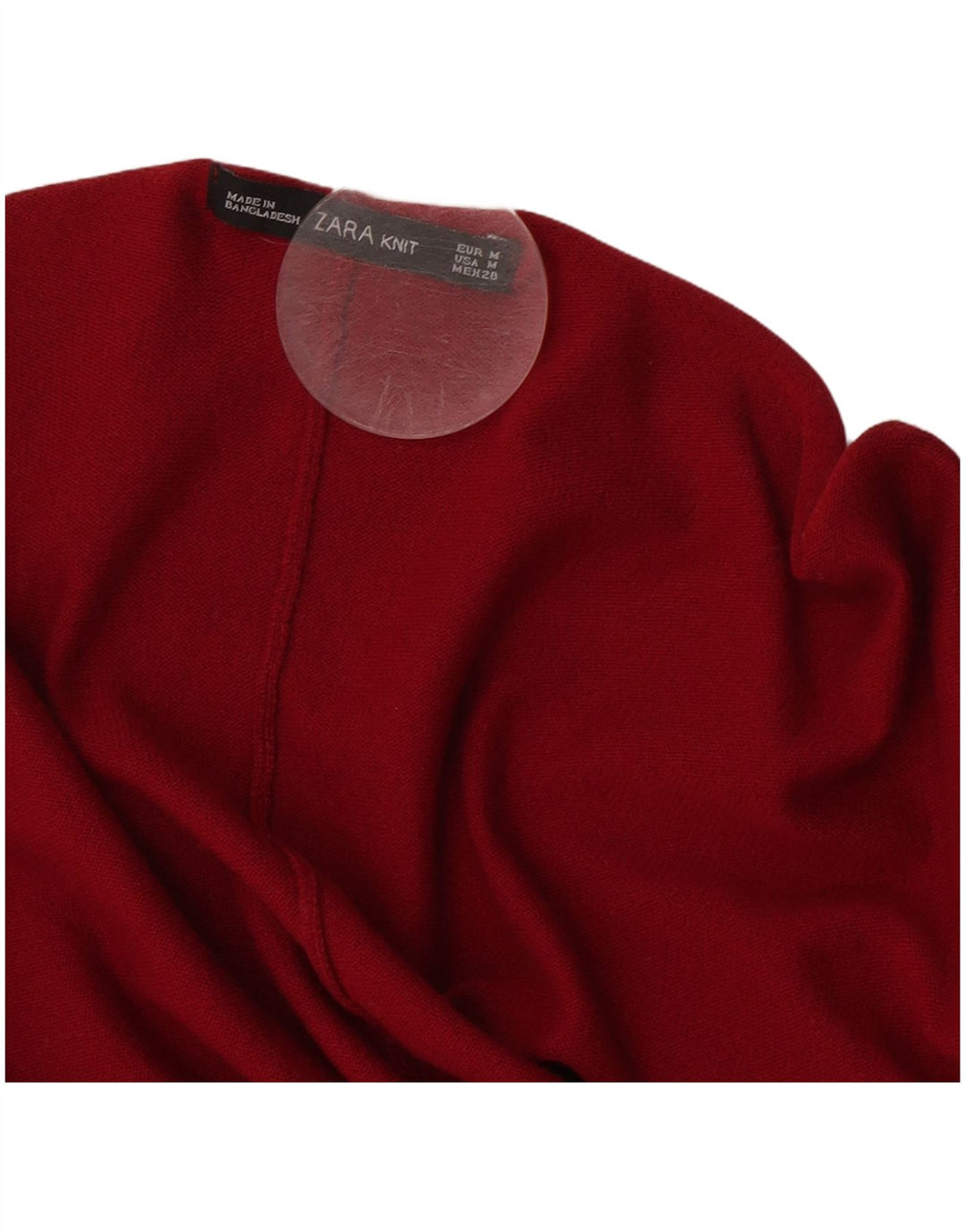 Женский удлиненный открытый кардиган ZARA UK 14, средний темно-бордовый цвет