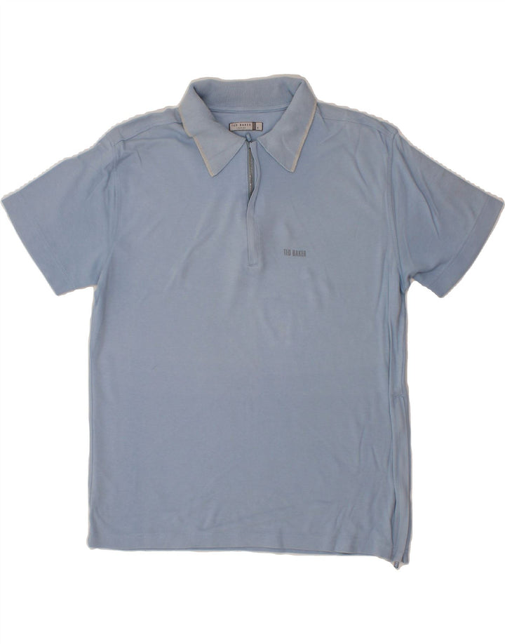 TED BAKER Mens Polo Shirt Size 5 XL Blue Cotton Vintage Ted Baker and Second-Hand Ted Baker from Messina Hembry 