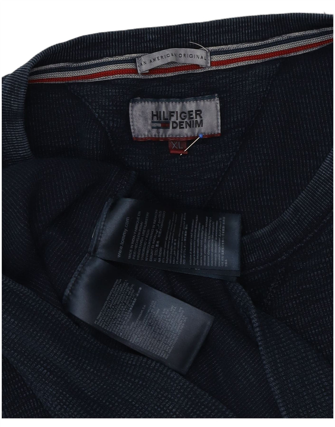 Мужской свитшот Tommy Hilfiger XL, темно-синий, хлопок