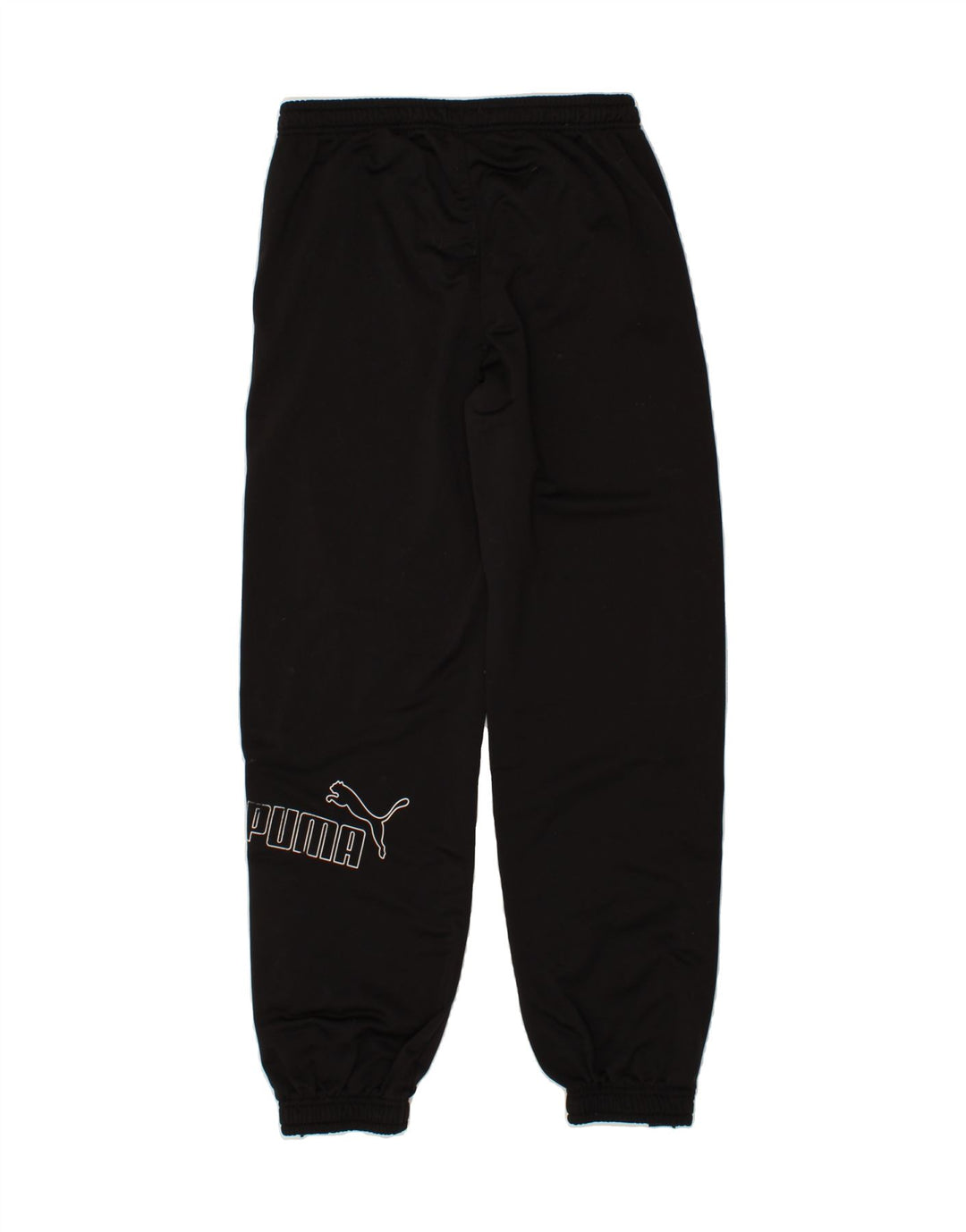 PUMA Boys Graphic Tracksuit Trousers Joggers 13-14 Years Black Polyester Vintage Puma and Second-Hand Puma from Messina Hembry 