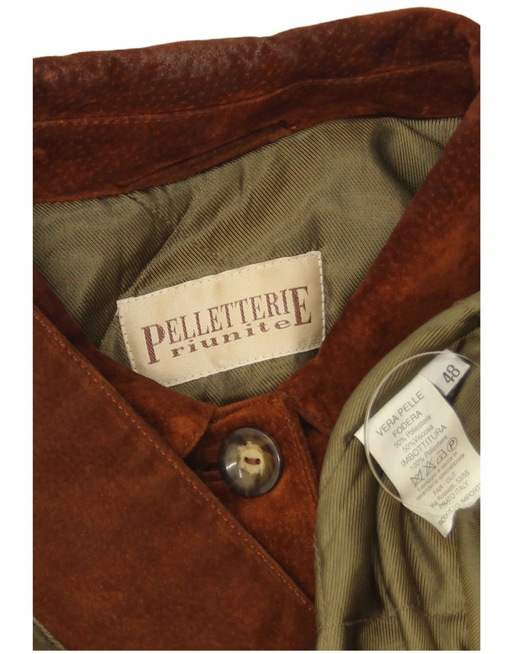 Женская замшевая куртка Pelletteria IT 48 XL Коричневая кожаная