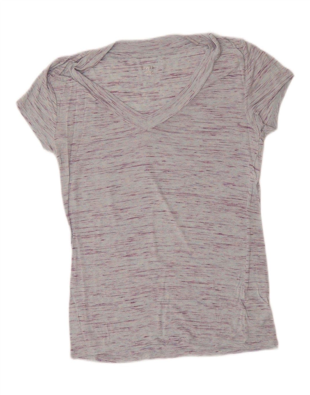 MOSSIMO Womens T-Shirt Top UK 12 Medium Blue Flecked Rayon Vintage Mossimo and Second-Hand Mossimo from Messina Hembry 
