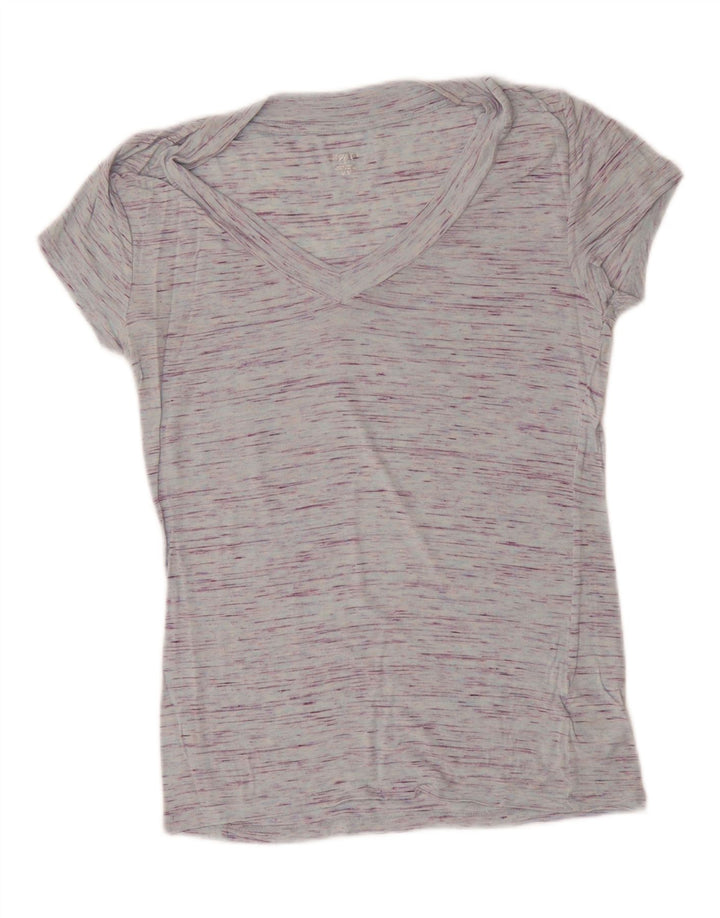 MOSSIMO Womens T-Shirt Top UK 12 Medium Blue Flecked Rayon Vintage Mossimo and Second-Hand Mossimo from Messina Hembry 