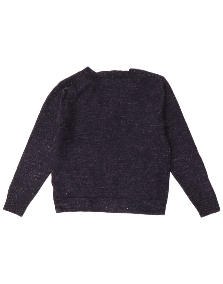 Мужской кардиган приталенного кроя J. Crew, средний темно-синий шерстяной свитер в крапинку