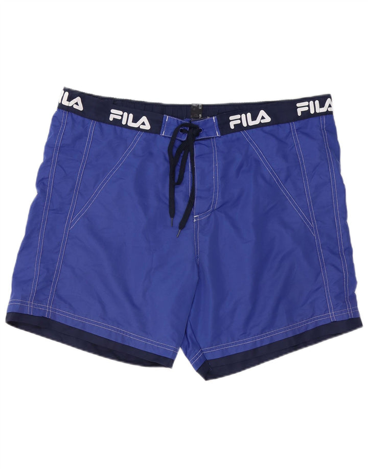 Мужские шорты для плавания Fila с рисунком 2XL, синие, полиэстер