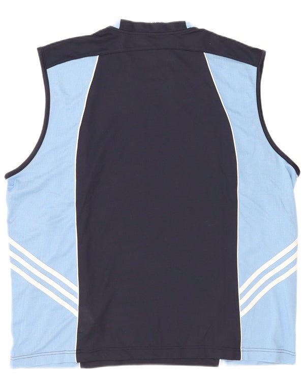 Adidas Mens Climacool Vest Top 2XL Темно-синий полиэстер с цветными блоками