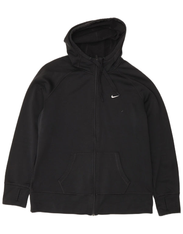 Женский свитер с капюшоном на молнии Nike Therma-Fit UK 18 XL, черный полиэстер, спортивный
