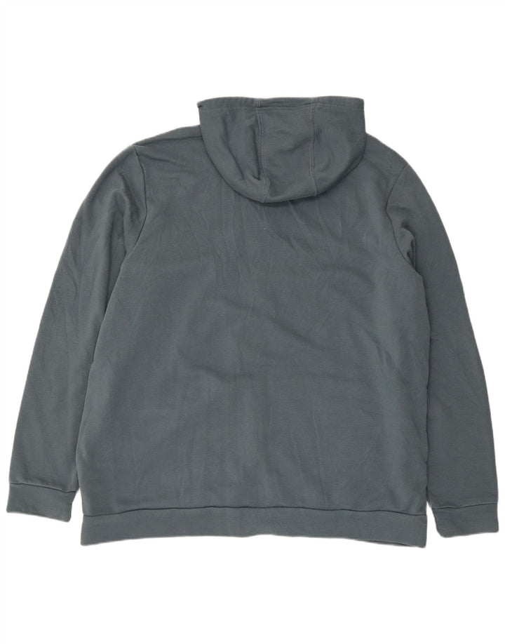 Мужской свитер с капюшоном и молнией с графическим рисунком ADIDAS 2XL, синий хлопок