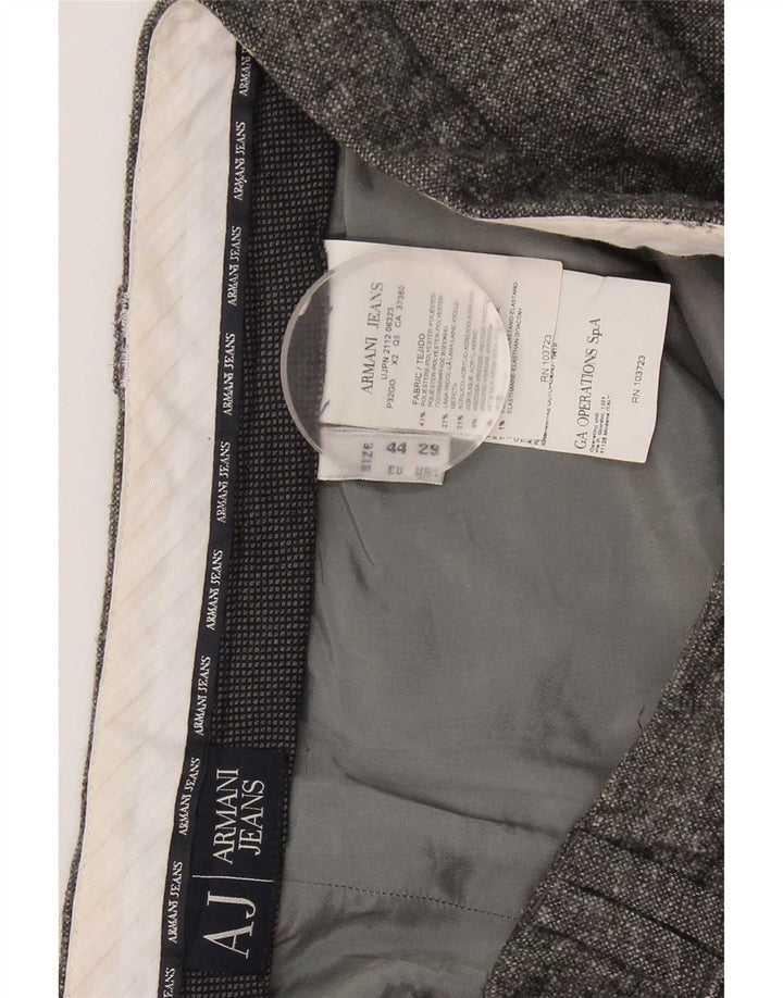 Женские узкие брюки чинос Armani W29 L29 серые из полиэстера