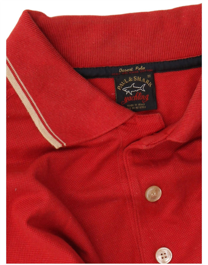Мужская рубашка-поло PAUL & SHARK среднего красного цвета