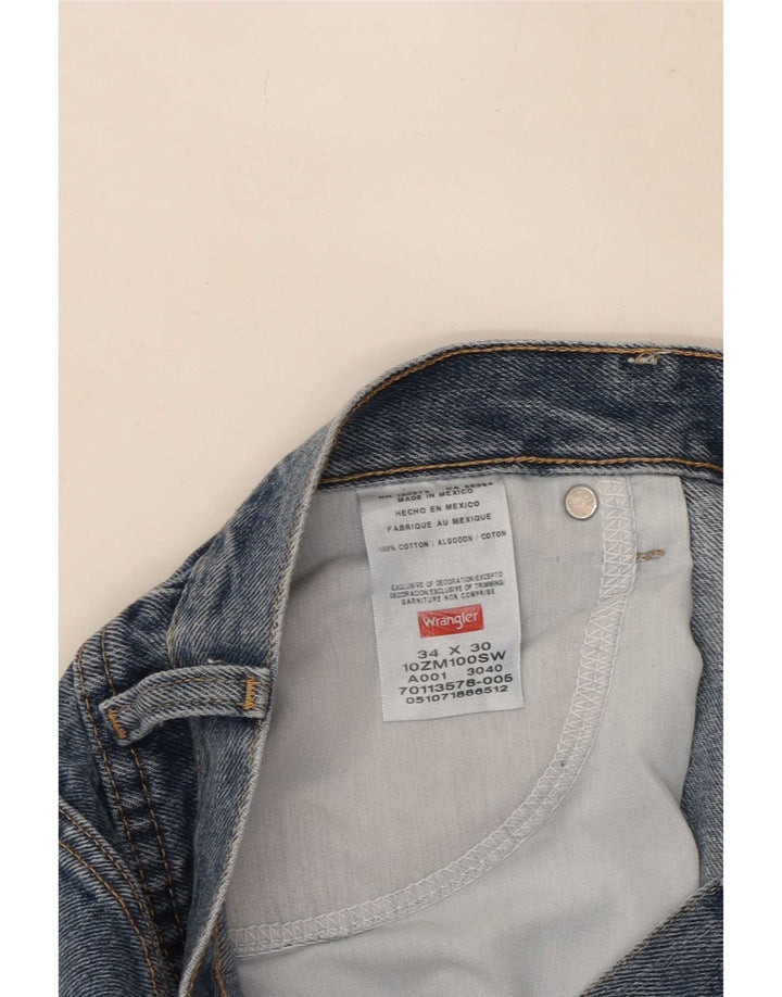 Мужские прямые джинсы Wrangler W34 L27 синие, хлопок