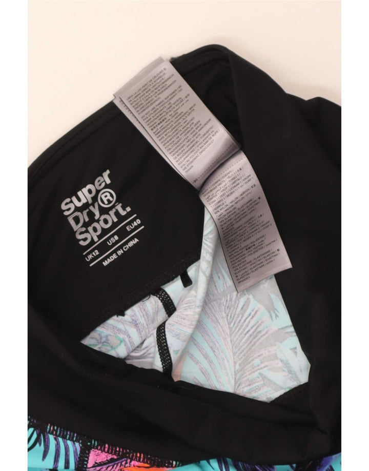 Женские укороченные леггинсы с рисунком Superdry UK 12, средний разноцветный цветочный принт