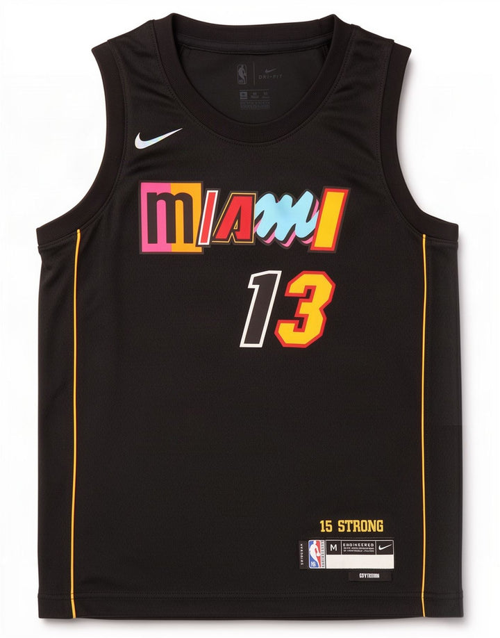 Мужской жилет с рисунком Nike Miami Heat, средний черный полиэстер