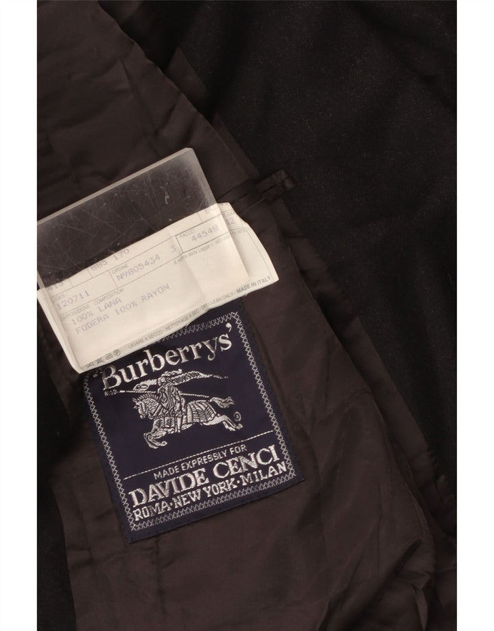 Мужской пиджак Burberrys с 3 пуговицами IT 52, большая черная шерсть