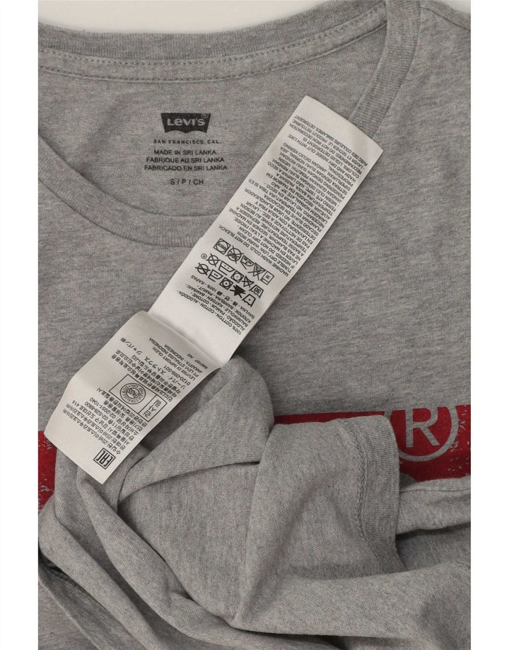 Мужская футболка с рисунком Levi's, маленький серый хлопок