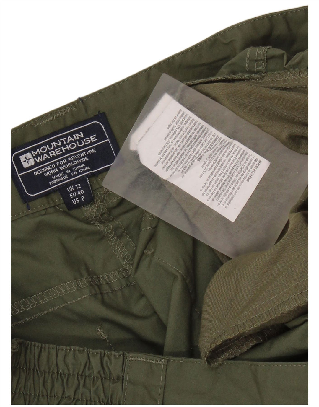 Женские шорты чинос Mountain Warehouse UK 12, средний W30, полиэстер цвета хаки