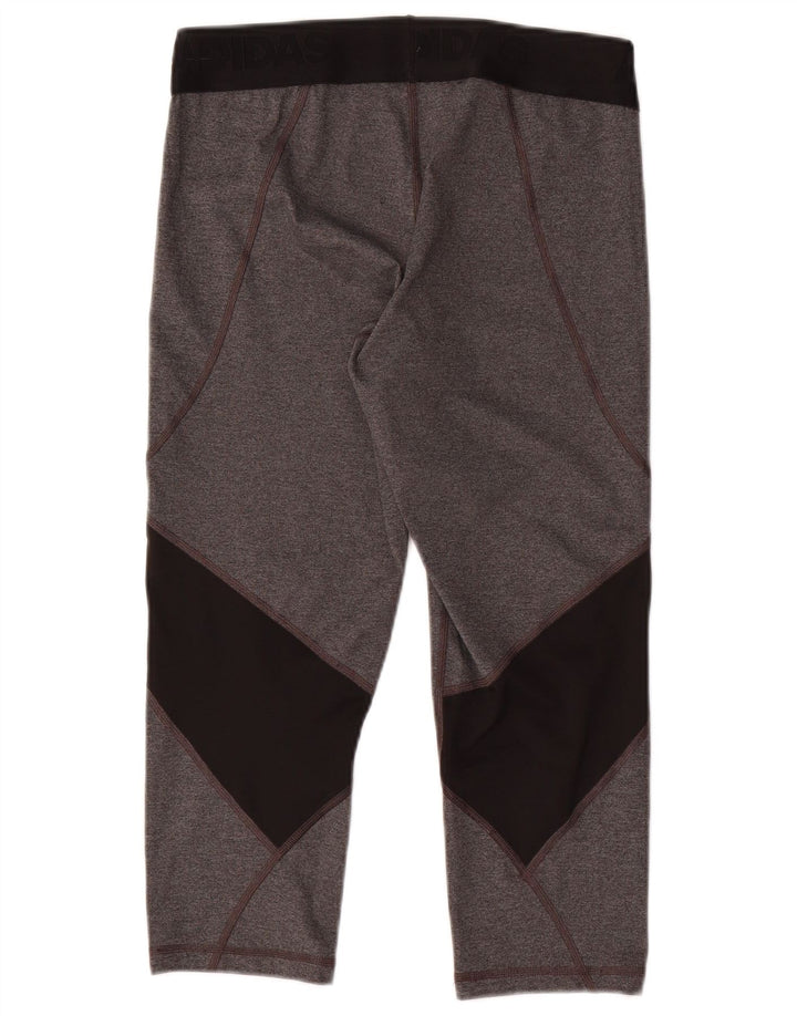 Женские леггинсы Adidas Climacool Capri UK 12/14, средний серый, цветной блок