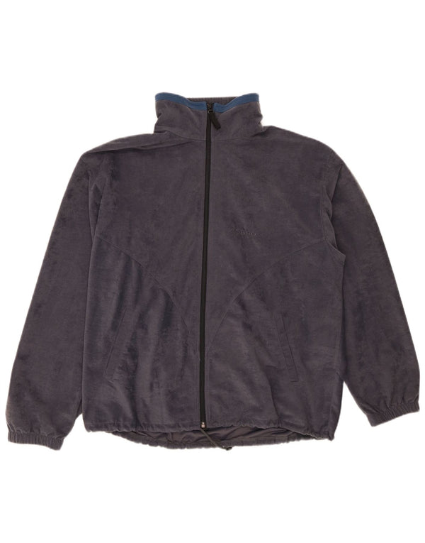 Aesse Mens Velour Tracksuit Top Jacket IT 48 Medium Grey Polyester