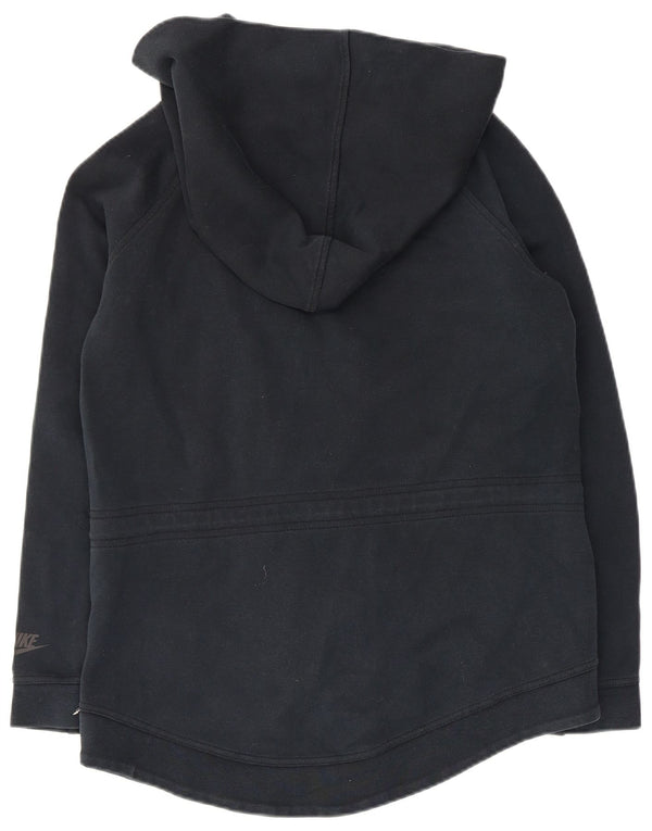 Женский свободный свитер с капюшоном на молнии NIKE UK 10, маленький темно-синий, хлопковый