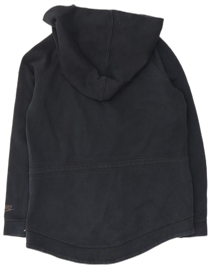 Женский свободный свитер с капюшоном на молнии NIKE UK 10, маленький темно-синий, хлопковый