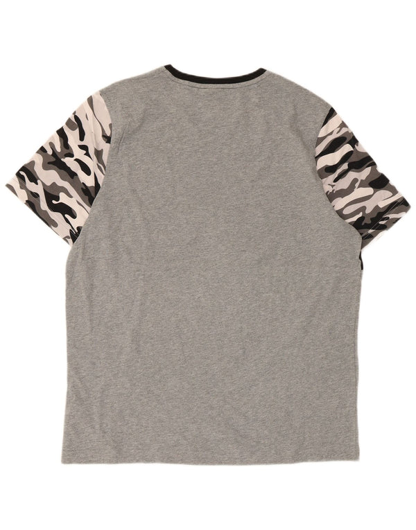 Puma Mens Graphic T-Shirt Top Large Multicoloured Camouflage Cotton