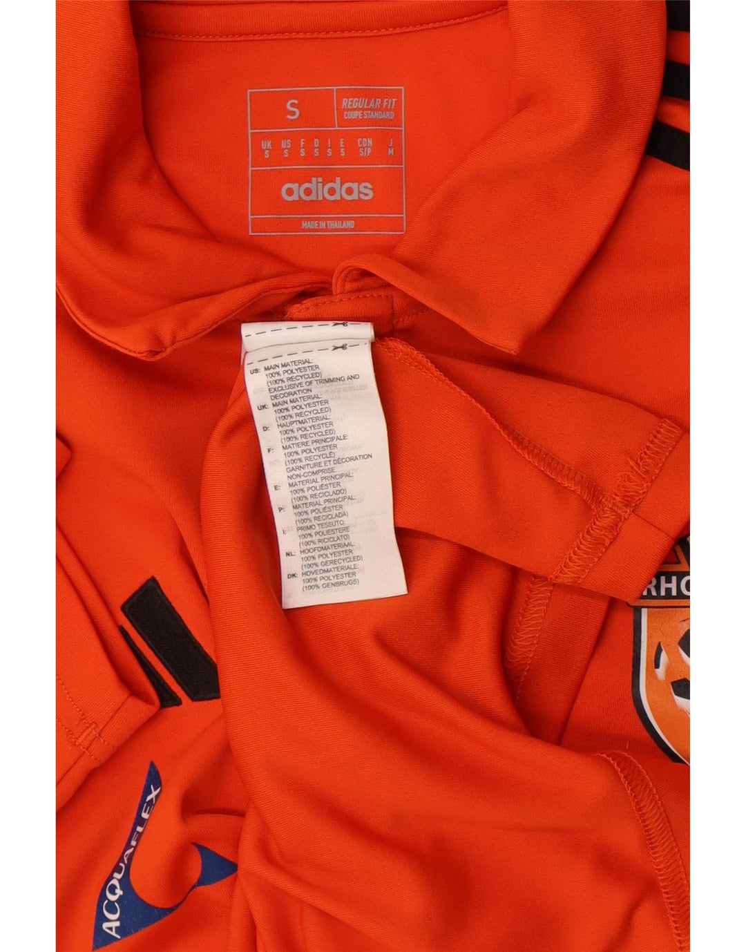 Мужская рубашка поло Adidas Aeroready с графикой обычного кроя, маленький оранжевый полиэстер
