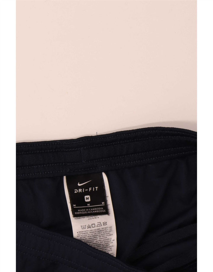 Мужские спортивные шорты Nike Dri Fit среднего размера, темно-синие, полиэстер с цветными блоками