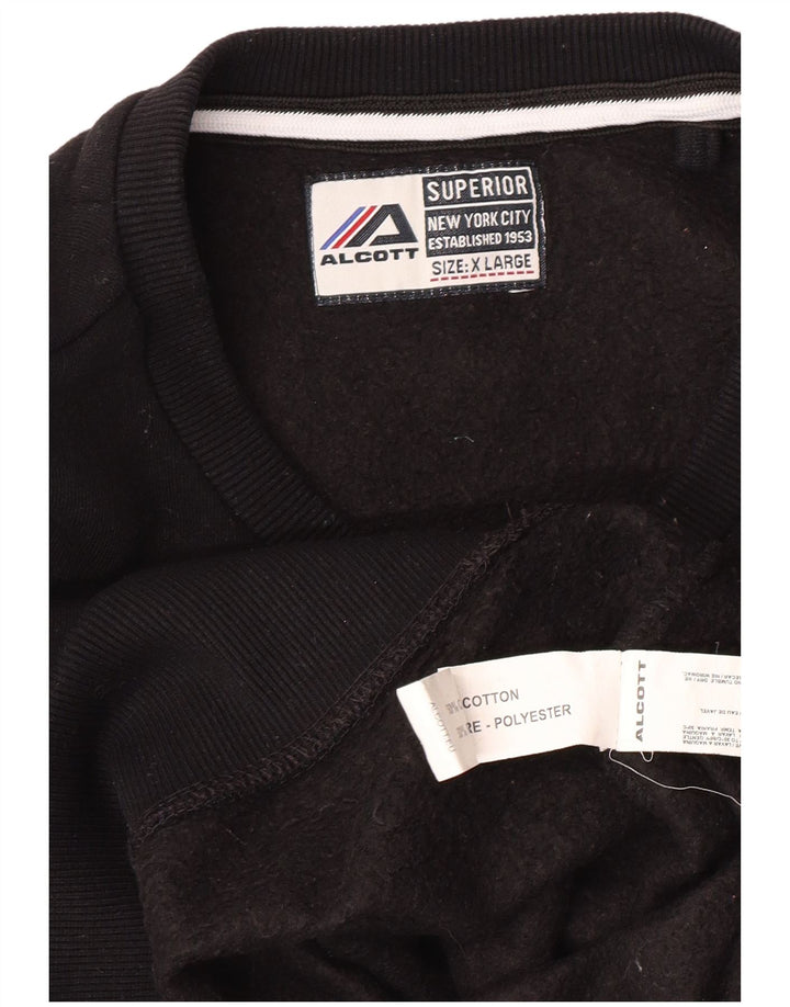 ALCOTT Мужской свитшот с рисунком Нью-Йорка, джемпер XL, черный хлопок