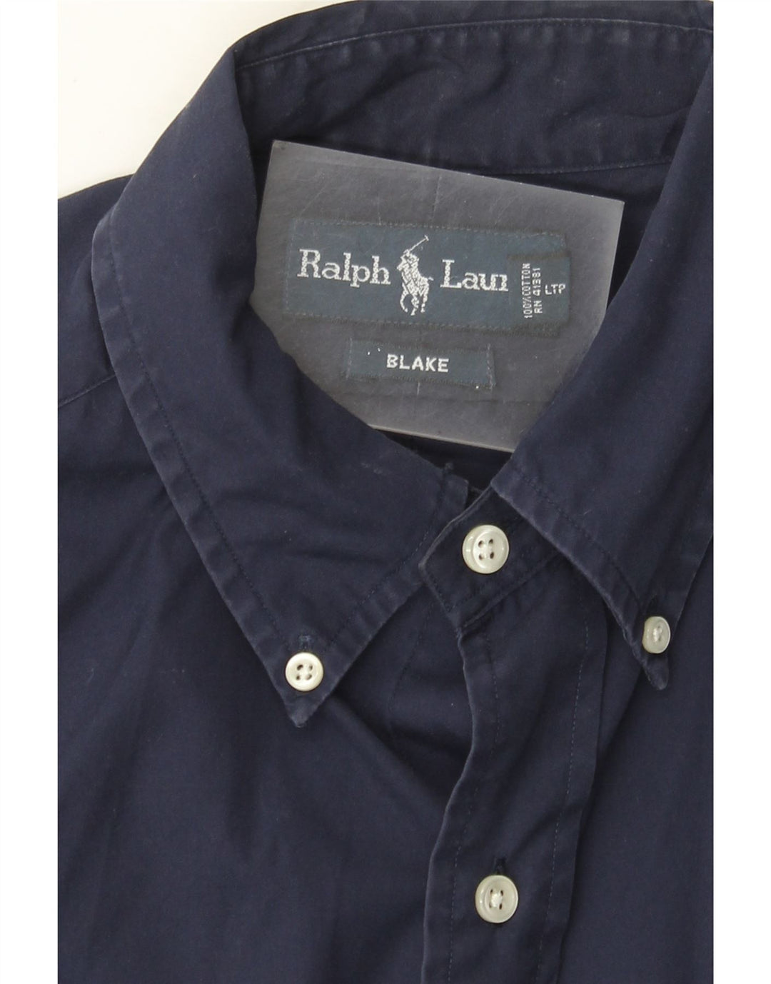 Мужская рубашка Blake Ralph Lauren, темно-синяя, хлопковая, среднего размера