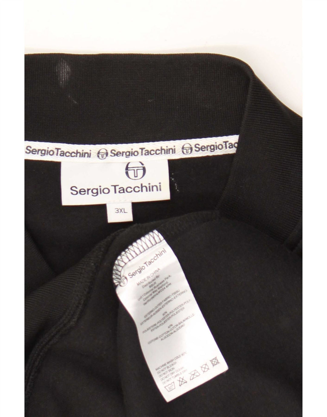 Мужской спортивный костюм без рукавов Sergio Tacchini 3XL, черный полиэстер