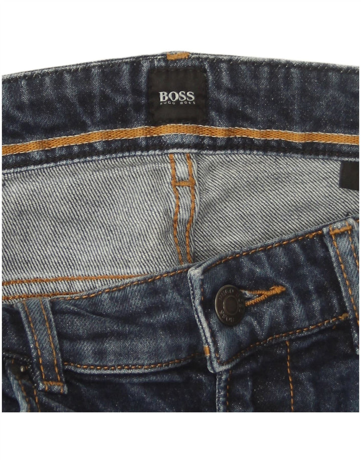 Мужские узкие джинсы Hugo Boss W32 L33 темно-синие