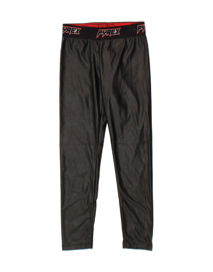 PYREX Girls Graphic Leggings 6-7 Years XS Black Polyester Vintage Pyrex and Second-Hand Pyrex from Messina Hembry 