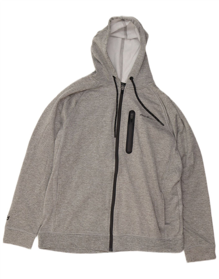 EDDIE BAUER Мужской свитер с капюшоном на молнии, большой серый полиэстер