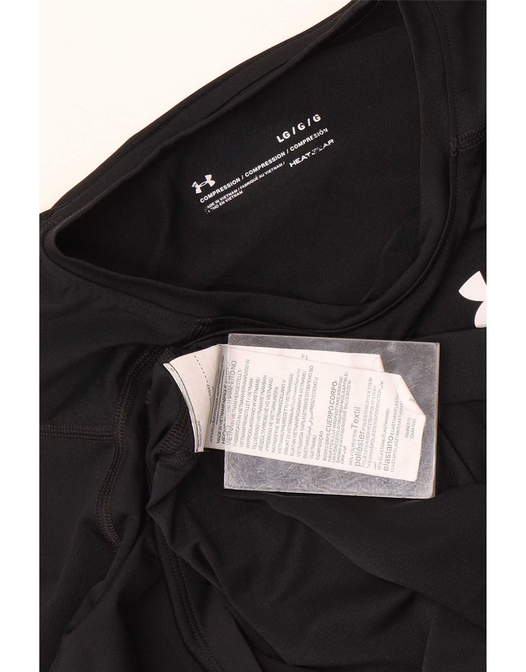 Мужской топ Under Armour Heat Gear, большой черный полиэстер с длинными рукавами